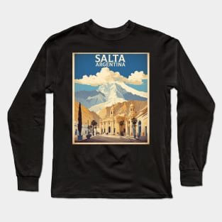 Salta Argentina Vintage Tourism Poster Long Sleeve T-Shirt